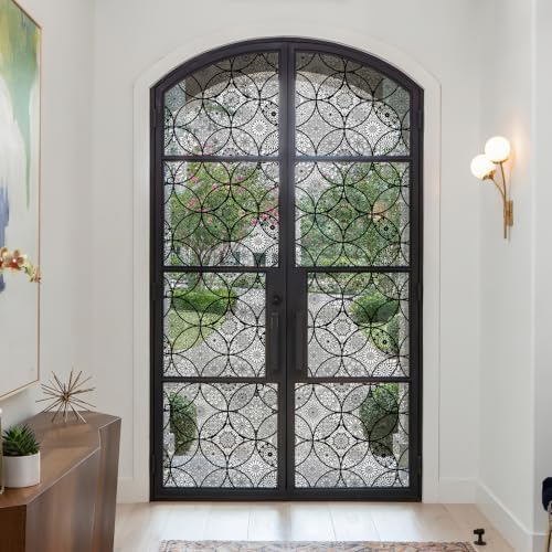 JiffDiff Stained Glass Window Film Static Cling Non Adhesive, 17.3"x 78.7" - Image 4