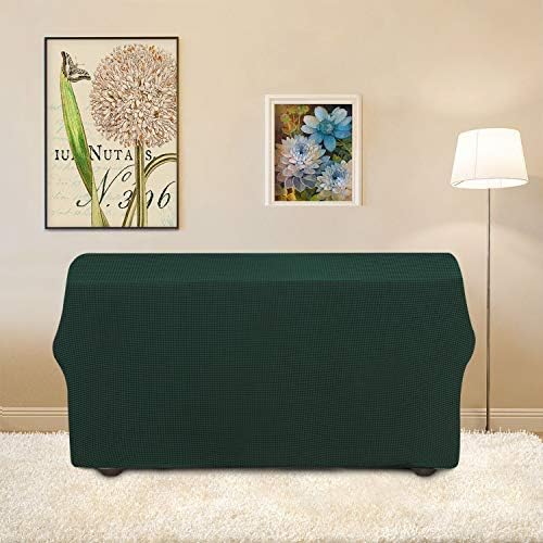 Easy-Going Stretch Loveseat Couch Covers Washable Dark Green - Image 4