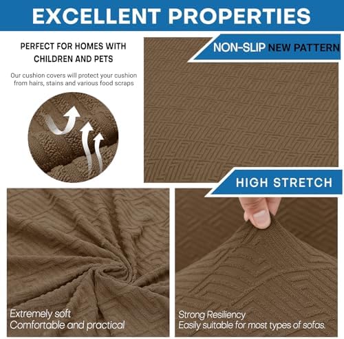 XINEAGE 2-Piece Stretch Armchair Sofa Cover, Washable Couch Covers for Dog - Image 5