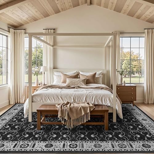 Rugxara 8x10 Area Rugs,Large Rugs for Living Room(Black) - Image 2