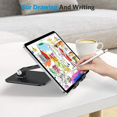 OMOTON Upgraded Adjustable Tablet Stand Holder, Heavy Duty Foldable Portable Monitor Stand, Travel Essentials for iPad Pro/Air/Mini, Surface Pro, 4.7''-15.6', Black - Image 6