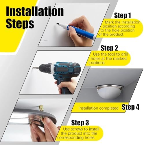 Kanayu 2 Pcs 12" Half Dome Safety Corner Mirror Blindspot for Wall - Image 5