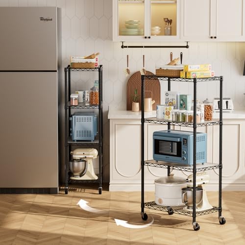 Golpart Shelves Storage Shelf Wire Closet Bathroom Organizers Metal Pantry - Image 2