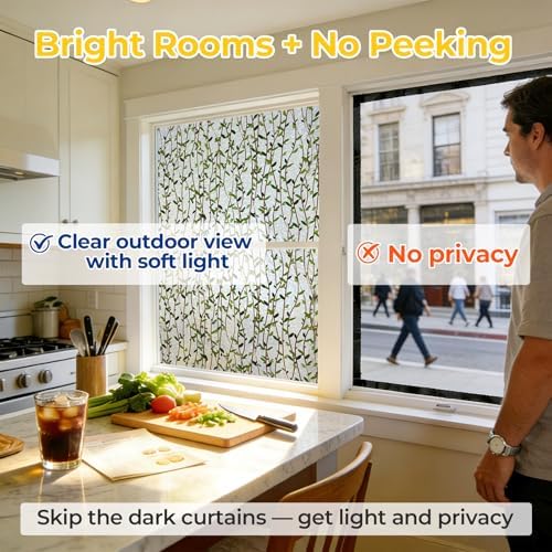 OHTMERU 3D Stained Glass Window Privacy Film Decorative Non-Adhesive - Image 2