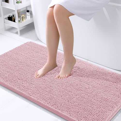 OLANLY Bathroom Runner Rugs 44x24, Extra Soft Absorbent Chenille Bath Rugs by OLANLY