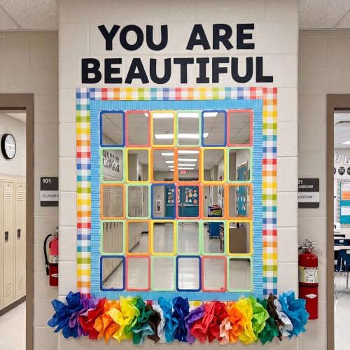 Dandat 10 Pcs 6x4 Shatter Proof Unbreakable Kids Mirrors, Hippie Color - Image 7