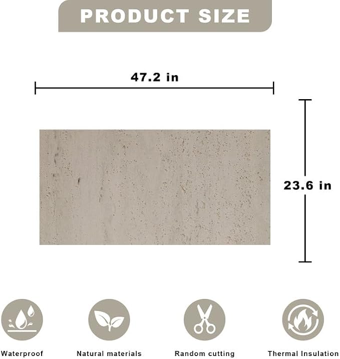 3D Wall Panels - 4PCS 47.2"x23.6" Faux Stone Wall Covering - MCM Modified Clay Material for Home Art, Accent Brick, Modern Exterior/Interior Decoration, Covering 31 sq.ft TV - Image 5