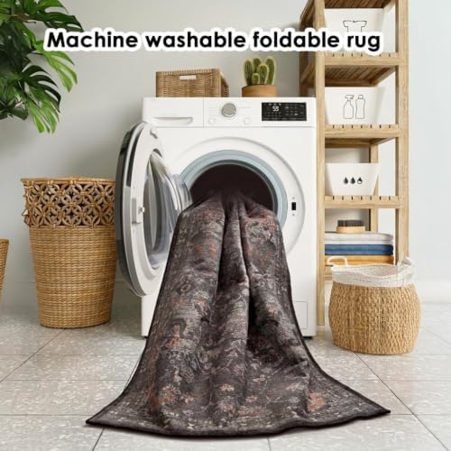RUGIXE Washable 5x7 Area Rug, Vintage Persian-Style Floral Living Room Rug - Image 5