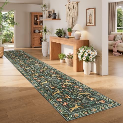 DUKINO 3x16 Hallway Runner Rug, Washable Animal Rug for Kitchen, Black - Image 5