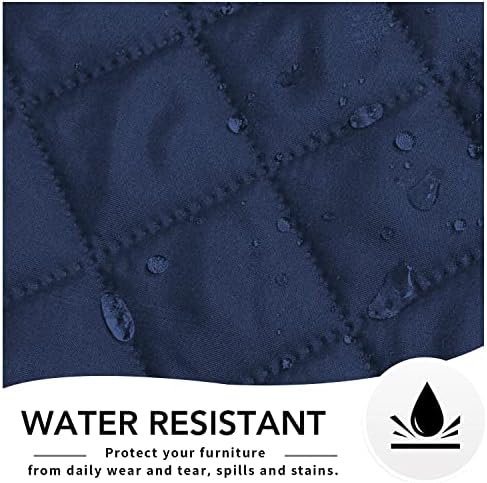 Easy-Going Reversible Couch Cover, Chaise Lounge, Navy/Navy - Image 6
