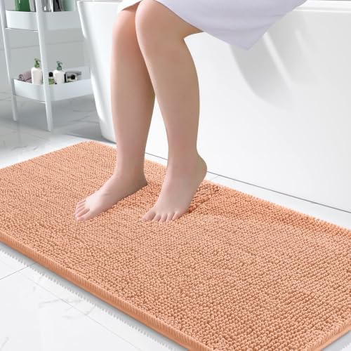 OLANLY Large Bathroom Rugs 50x30, Extra Soft Absorbent Chenille Bath Rugs by OLANLY