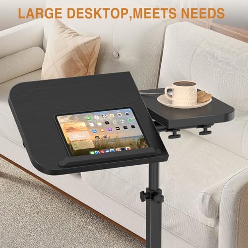 Portable Rolling Over Bed Laptop Desk, Adjustable Height and Tilt for Home - Image 2