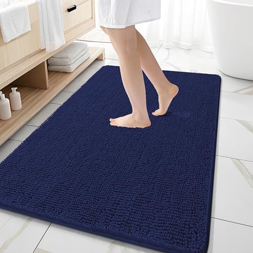 OLANLY Large Bathroom Rugs 59x35, Extra Soft Absorbent Chenille Bath Rugs by OLANLY