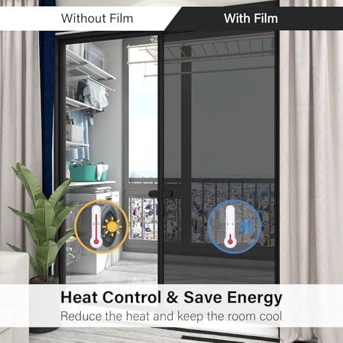Kromapolis One Way Window Privacy Film, Black Silver, 45.2″ x 157.4″ - Image 4