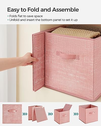 SONGMICS Storage Cubes, Set of 6, 13-Inch Foldable Closet Organizers - Image 4