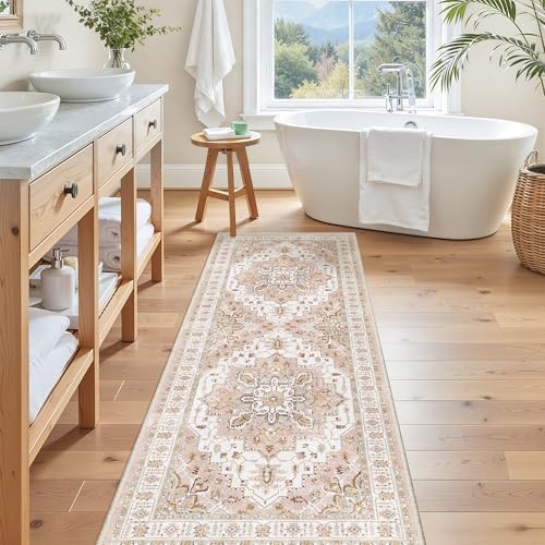 Madane Washable Runner Rug 2x6 Runners for Hallways Non Slip, Pink - Image 2