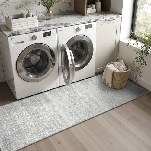 Valenrug 2x8 Runner Rug Non Slip, Washable Rug Runners for Hallways, Grey - Image 5