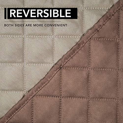 Easy-Going Reversible Couch Cover, Oversized Recliner, Brown/Beige - Image 5