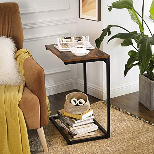 VASAGLE C Shape End Table for Couch or Sofa, Industrial Small Side Table - Image 4