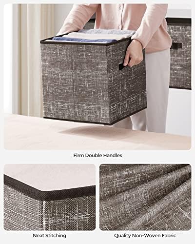 SONGMICS Storage Cubes, Set of 6, 13-Inch Foldable Closet Organizers - Image 5