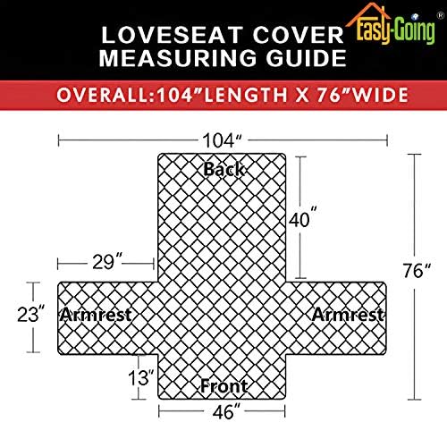 Easy-Going Reversible Couch Cover, 2 Cushion Sofa, Loveseat, Darkgray/Beige - Image 6