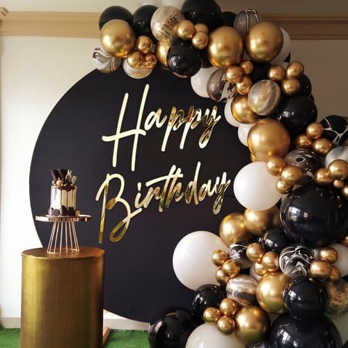 Yousoontic Happy Birthday Sign for Backdrop, 28.5 x 24 Inch, Classic, Gold - Image 5