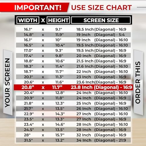 SightPro 23.8 Inch 16:9 [2 Pack] Computer Privacy Screen Filter for Monitor - Privacy Shield and Anti-Glare Protector - Image 3