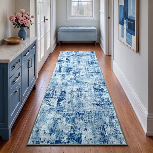 Toneed Washable 2x6 Non-Slip Abstract Runner Rug for Hallway Kitchen - Image 3