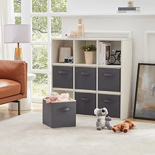 Lifewit Storage Cubes, 11 Inch Organizer Bins, 18L Gray, 6 Packs - Image 6