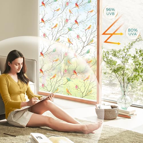 Coavas Stained Glass Window Privacy Film, Translucent 23.6x78.7 - Image 2
