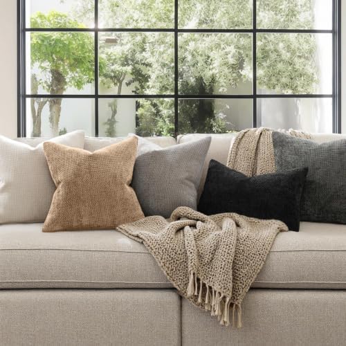MIULEE Decorative Couch Throw Pillow Covers 18x18 Inch Khaki Camel 2 Pack - Image 5