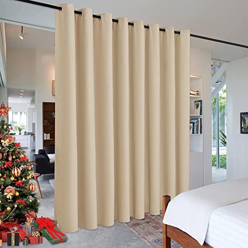 RYB HOME Extra Wide Curtains for Bedroom Closet Office Living Room Divider by RYBHOME