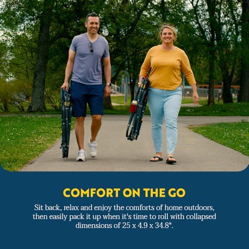 GCI Outdoor Freestyle Rocker Portable Folding Rocking Chair, Outdoor Camping Chair with Side Table - Image 6