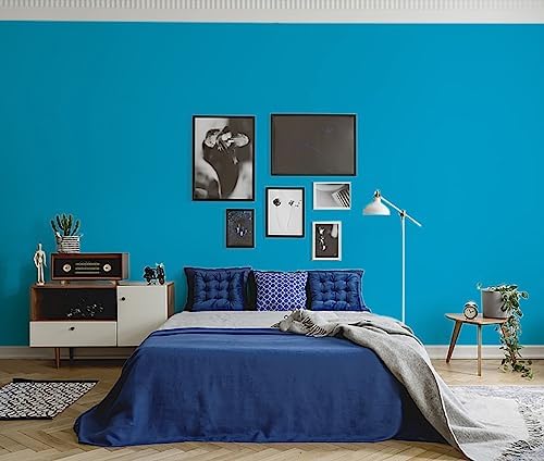 15.7"x394" Peel and Stick Wallpaper - Blue for Bedroom and Bathroom - Easy Peel Off, Renter Friendly, Removable Vinyl, Matte - Image 4