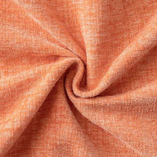 MIULEE Soft Chenille Throw Pillow Covers Coral Red 16x16 Inch Pack of 2 - Image 2