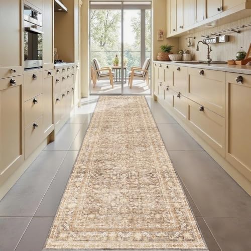 OPPODREAM Vintage Beige Area Rugs 3x10, Washable Rug for Living Room by OPPODREAM
