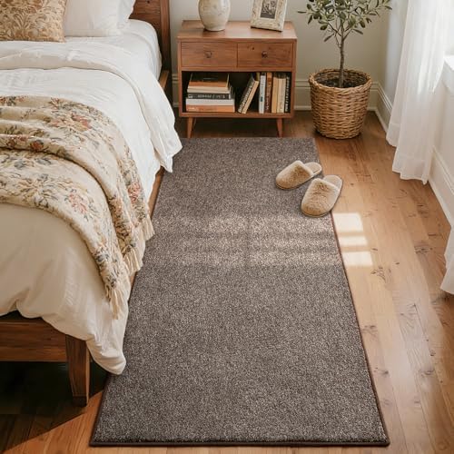 2x8 Brown/White Runner Rug Non-Slip Washable for Hallway Kitchen Bedroom - Image 2