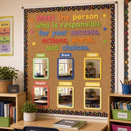 Dandat 10 Pcs 6x4 Shatter Proof Unbreakable Kids Mirrors, Hippie Color - Image 6