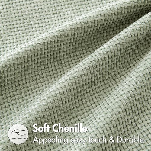 MIULEE Decorative Couch Throw Pillow Covers 18x18 Inch Light Green 2 Pack - Image 6