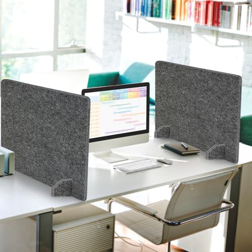 2 Pack Acoustic Desk Dividers, 24" x 20" (Dark Gray) - Image 5