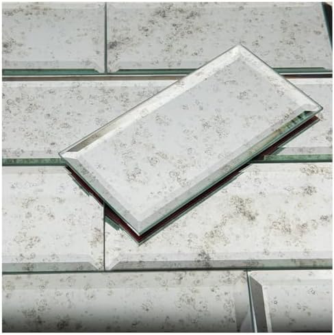 Lovdeco Peel and Stick Beveled Antique Mirror Tile Subway Mirror Glass Backsplash 3x6 Inch for Kitchen Bathroom Wall (40 Pcs, 5 SQ.FT.) by Lovdeco