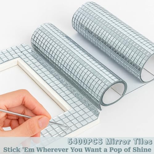 10800pcs Self-Adhesive Mirror Mosaic Tiles - Image 5