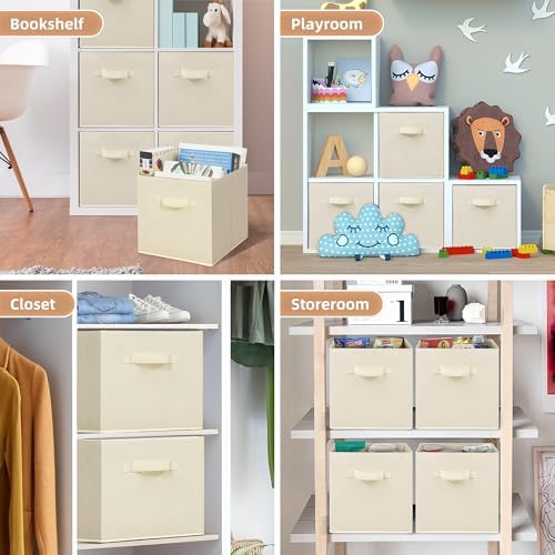 STORAGE MANIAC Storage Cubes, 11 Inch 8 Pack Collapsible Fabric Shelf Bins - Image 7