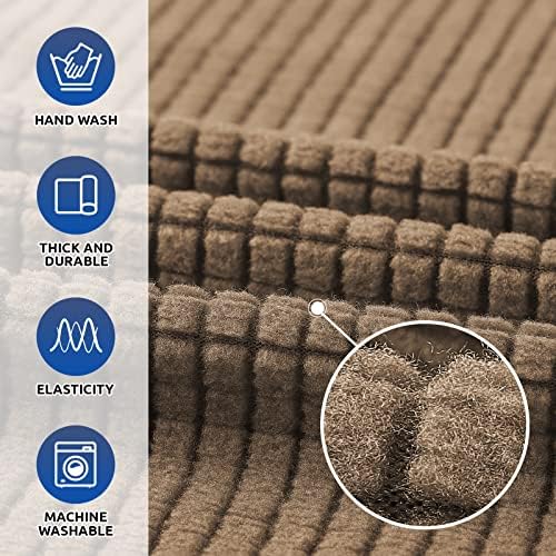 KEKUOU Stretch Chair Sofa Slipcover, Single Couch Cover,Camel - Image 3