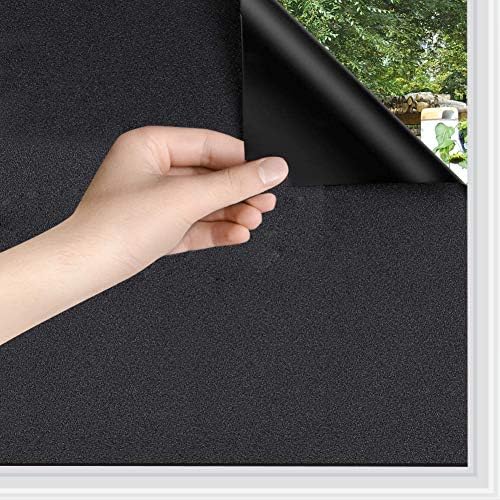WPCTEV Total Blackout Window Privacy Film, Static Cling 35.4In x 13.1Ft by WPCTEV