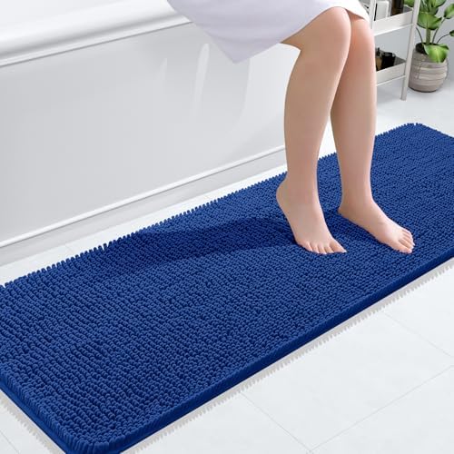 OLANLY Bathroom Runner Rugs 59x20, Extra Soft Absorbent Chenille Bath Rugs by OLANLY