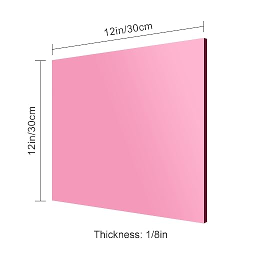 12x12 Inches Pink Mirror Acrylic Sheet – 2 Pcs Reflective Acrylic Panel for DIY Crafts, Home Décor & More (30x30 cm) - Image 6
