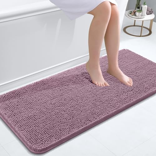 OLANLY Bathroom Runner Rugs 47x20, Extra Soft Absorbent Chenille Bath Rugs by OLANLY