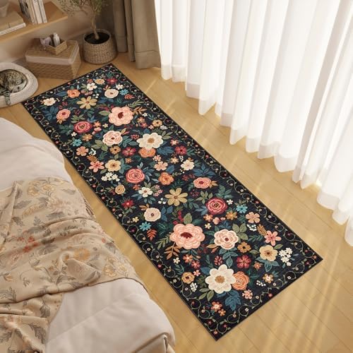 DUKINO 2x6 Runner Rug for Hallway, Washable Runner Rug Non Slip, Black - Image 3