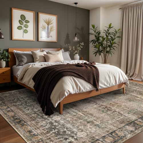 Rugxara Brown 6x9 Area Rugs Washable Rug for Living Room Dining Bedroom - Image 3